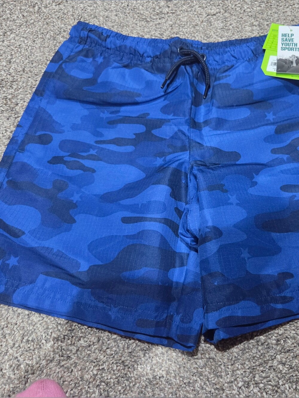 DSG Blue Camo Athletic Shorts with Tag Boys Size Medium NEW